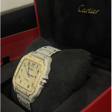 Cartier Santos Two Tone Yellow Gold